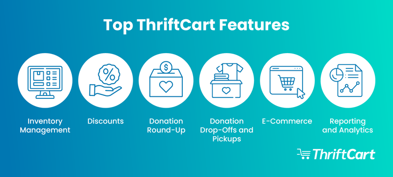 The standout features of ThriftCart, the best POS system for thrift stores.