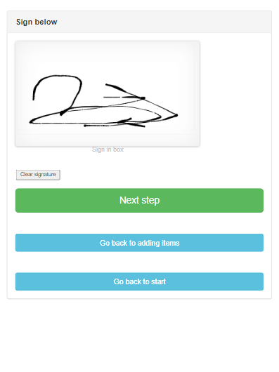 signature collection is optional.