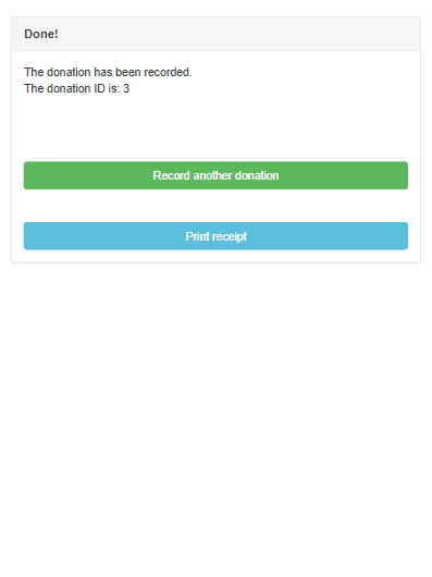 donation receipt