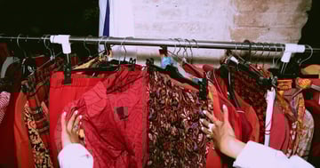 thrift store clothing rack