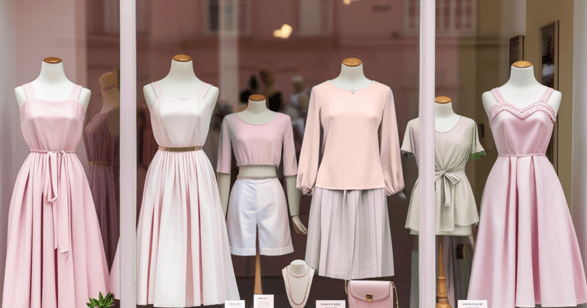 window display in thrift store