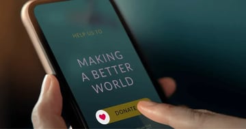 Person making a donation