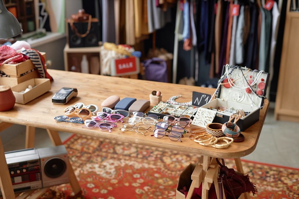 Thrift Items on a Table