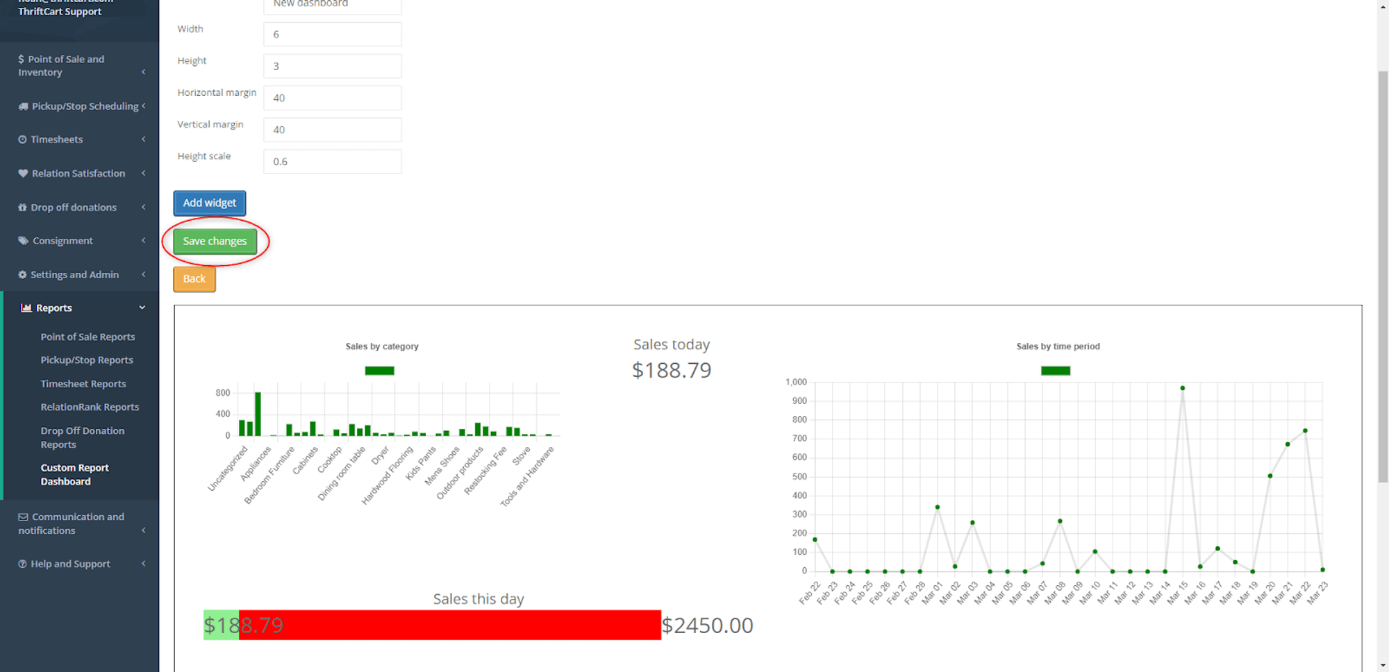 Custom Reports Dashboard